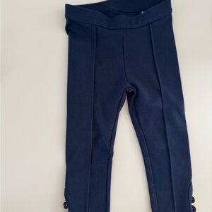 Janie and Jack Navy Leggings with Side Button Detail
